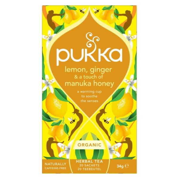 Pukka Lemon ginger touch of Manuka honey bio