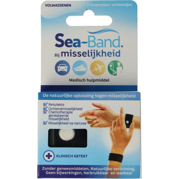 Sea Band Polsband volwassenen zwart