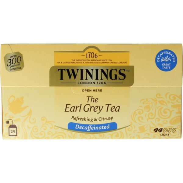 Twinings Earl grey decaf envelop zwart