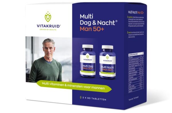 Vitakruid Multi dag & nacht man 50+ 2 x 90 tabletten