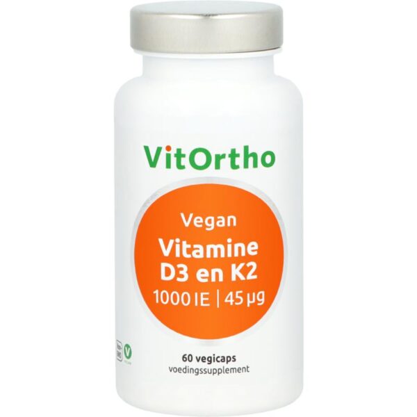 Vitortho Vitamine D3 1000IE K2 45mcg vegan